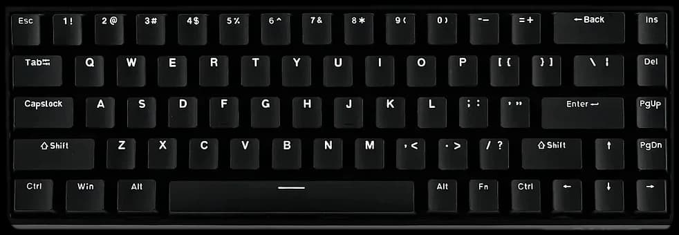WIN 68HE STANDARD EDITION BLACK + BLACK KEYCAPS WIRED KEYBOARD keyboard