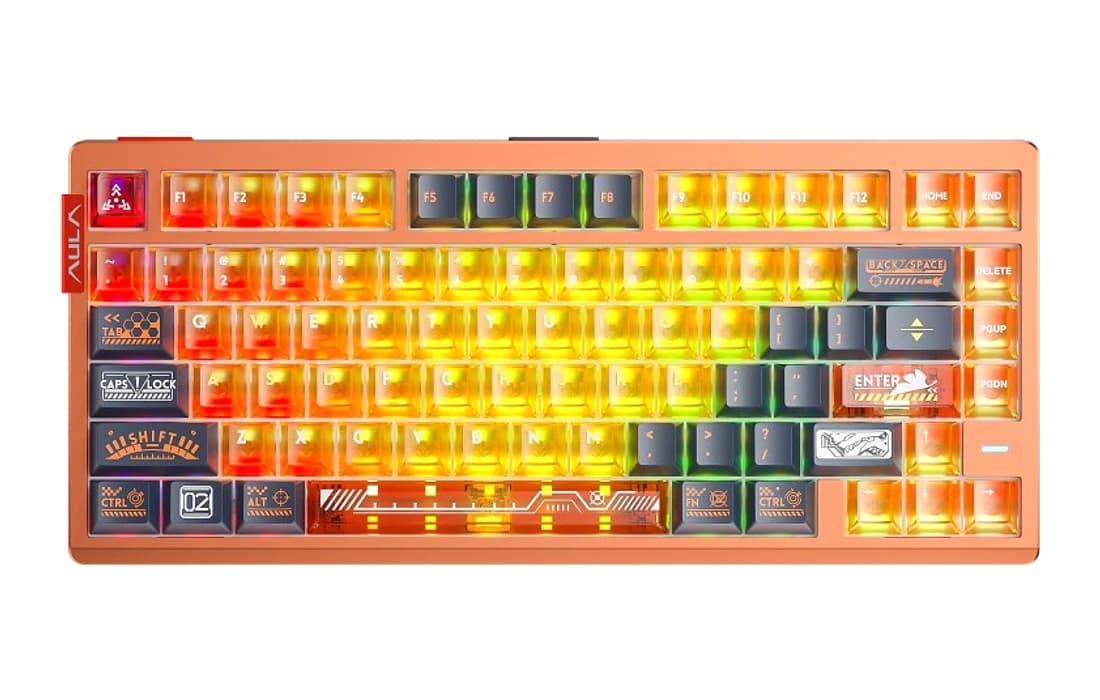 AG75 ULTRA Orange + Blue keyboard